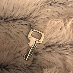 Authentic Louis Vuitton Silver Key Pendant